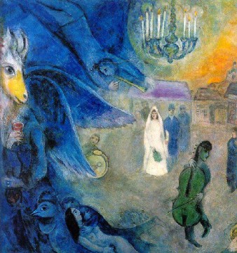 Marc Chagall œuvres - Les Bougies de Mariage contemporaines de Marc Chagall
